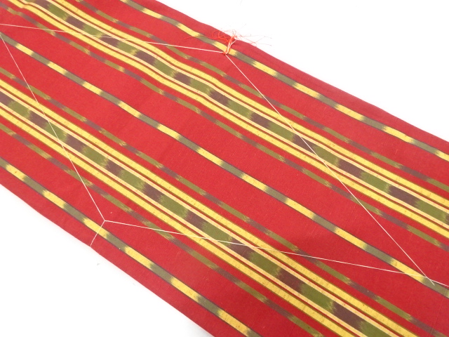 JAPANESE FUKURO OBI / UNUSED / TSUMUGI / WOVEN STRIPE